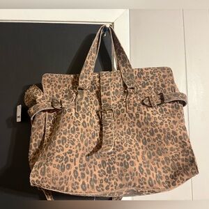 Free People Leopard Wild Things Tote Bag